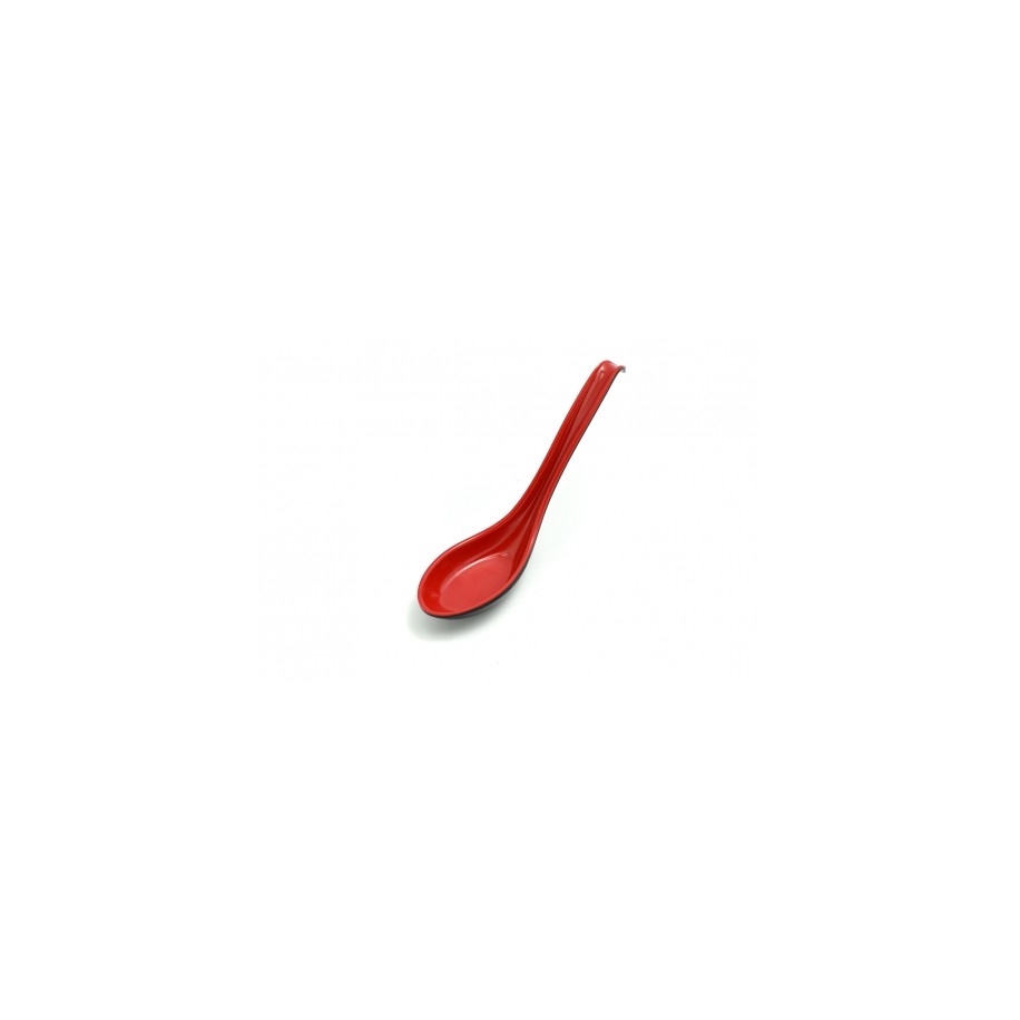 lžíce na polévku ramen, černá/červená,plast 16,3cm
