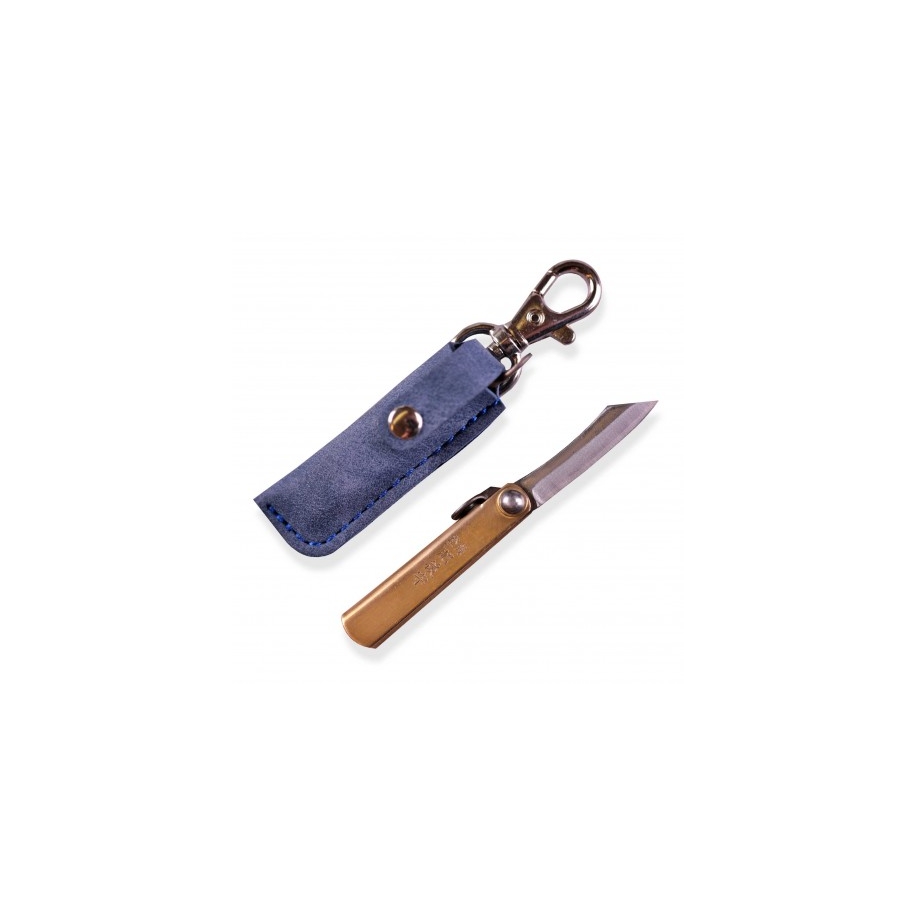 japonský nůž HIGONOKAMI mini s modrým pouzdrem