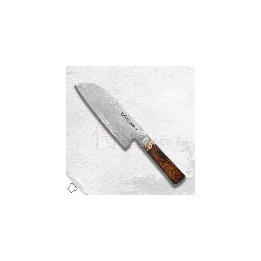 nůž šéfkuchaře Santoku 180mm Dellinger Manmosu - Professional Damascus