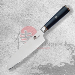 Japonský kuchařský nůž Santoku 7" (180mm) Dellinger Okami 3 layers AUS10