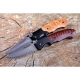 Lovecký zavírací damaškový nůž Dellinger Hunter Snake Wood
