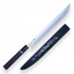 BAZAR Josho-Tsuki AISI 1095 Steel - Sakimaru Yanagiba - Japanese Chef Knife 310mm with Saya