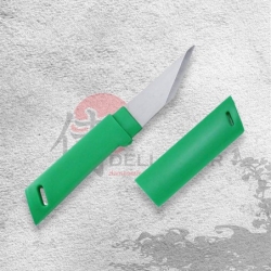 zelený nůž na vyřezávání 40mm Kanetsune Kiridashi Knife