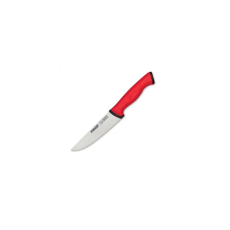 řeznický porcovací nůž 120 mm - červený, Pirge DUO Butcher