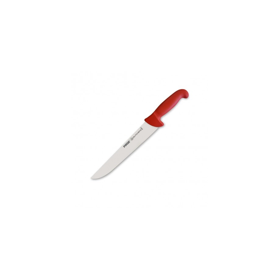 řeznický plátkovací nůž 255 mm červený, Pirge BUTCHER'S