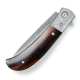 Lovecký zavírací damaškový nůž Dellinger Scorpion Iron-Wood Flipper