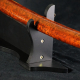 stojan pro meče - jednopatrový z přírodního masivu (černý matný)